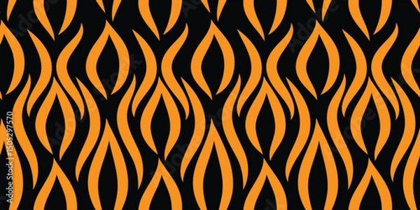 Obraz Abstract fire. Geometric seamless pattern. Vector illustration.