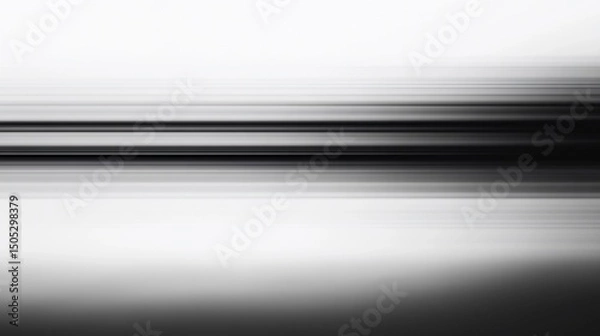 Fototapeta A soft gradient of black and white horizontal lines creating a blurred effect