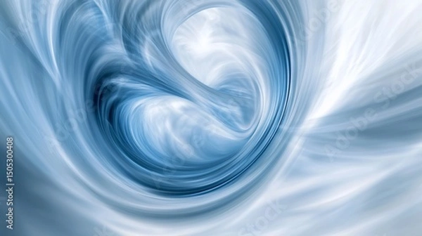 Fototapeta Abstract blue swirling cloud with a soft, billowing, ethereal and dreamy quality