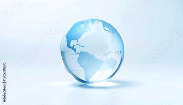 Obraz Glass Globe with World Map, and Global.