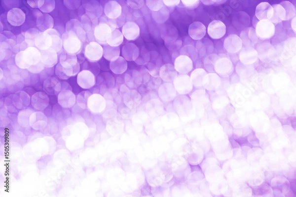 Fototapeta Abstract blurred purple bokeh background, festive season concept background, purple bokeh pattern background