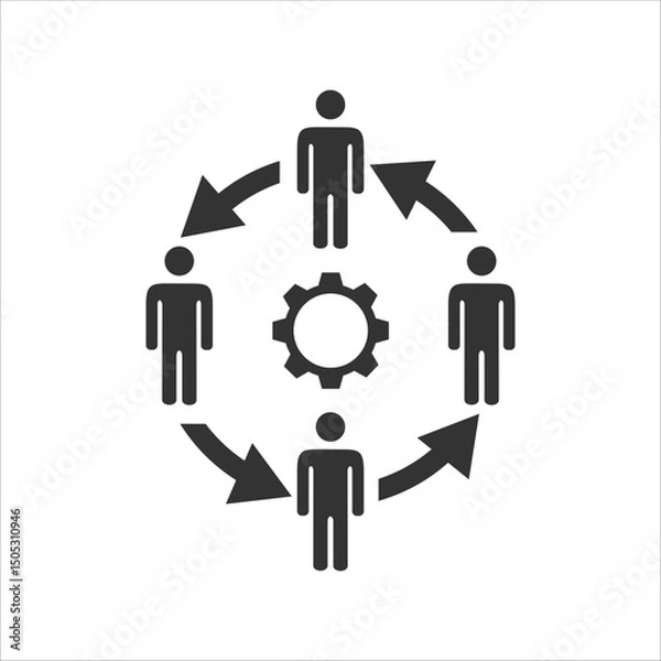 Fototapeta teamwork icon vector, vector workteam