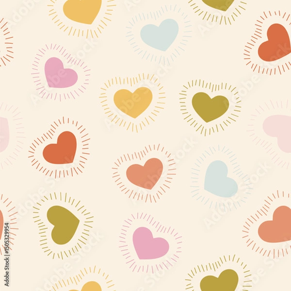 Obraz heart seamless pattern , vector , illustration 