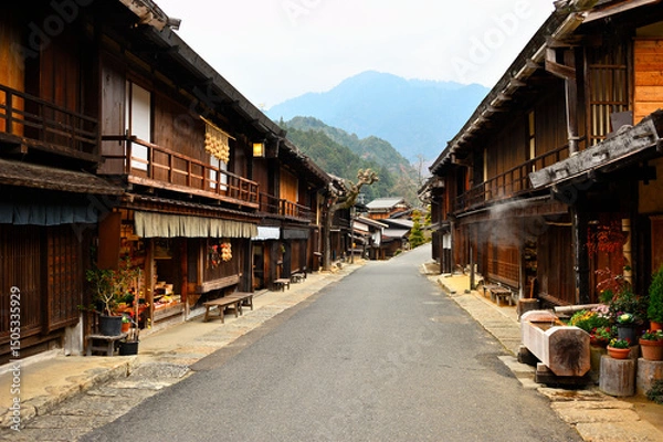 Obraz 中山道　妻籠宿