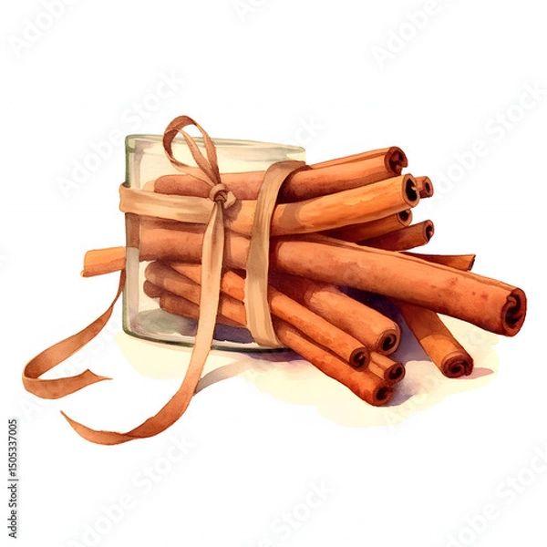 Obraz Cinnamon isolated on transparent background
