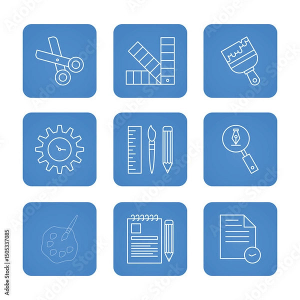 Fototapeta Design Tools icon set. Vector icon illustration