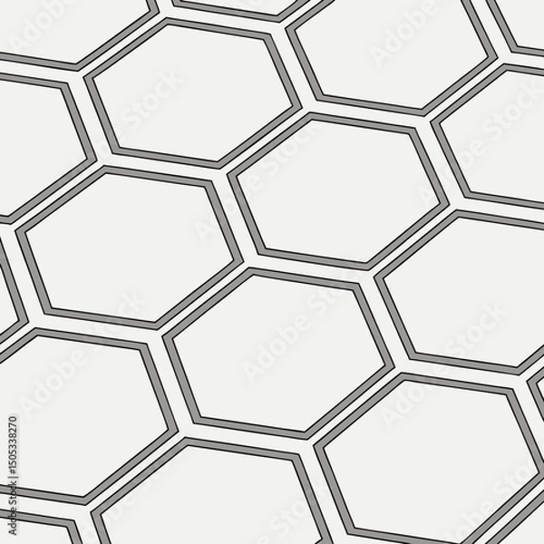 Fototapeta High-Tech 3D Hexagon Grid Pattern