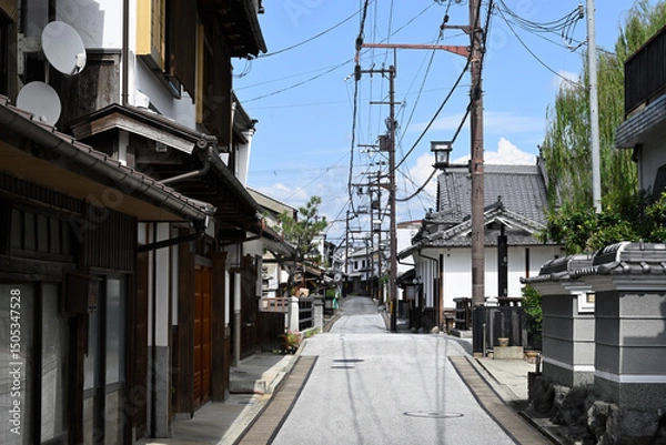 Obraz 奈良県五條市五條新町の古い町並み