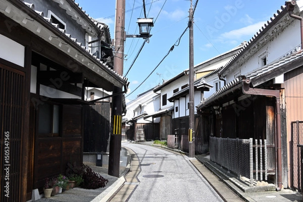 Obraz 奈良県五條市五條新町の古い町並み