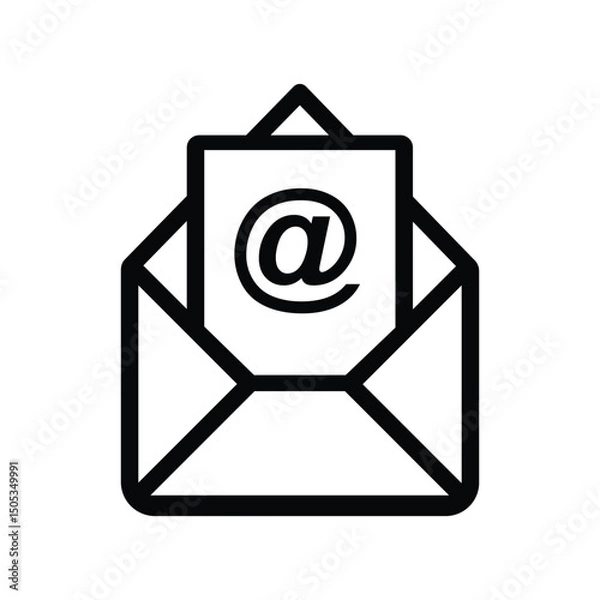 Obraz Message icon vector. editable Mail icon, message, envelope symbol isolated on transparent background
