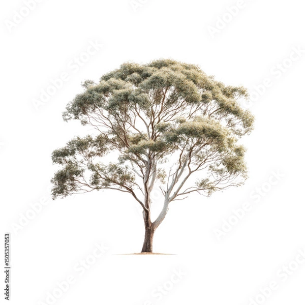 Fototapeta Majestic Eucalyptus Tree Isolated on Transparent Background
