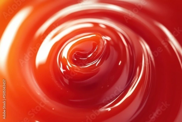 Obraz close-up, ketchup catsup sauce, swirl, product photography