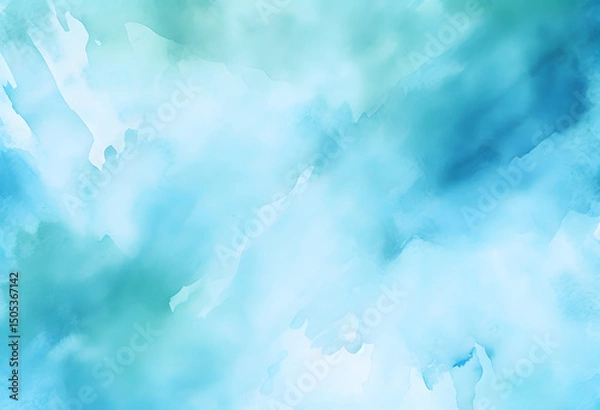 Fototapeta Dalhia Seamless Vector Pattern - Ink Drawing with Watercolor Texture
