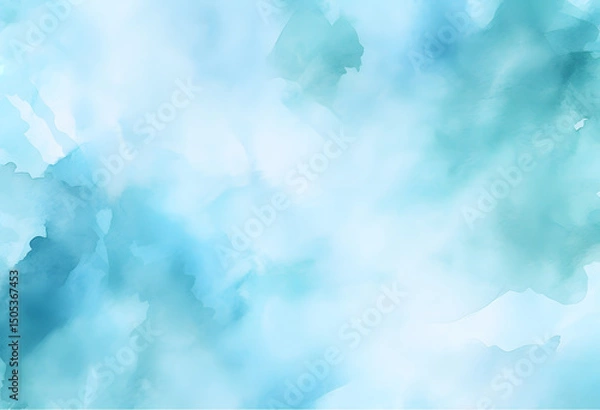 Fototapeta Dalhia Seamless Vector Pattern - Ink Drawing with Watercolor Texture
