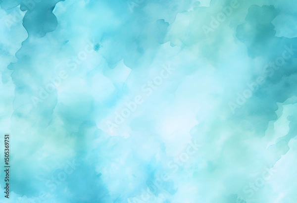 Fototapeta Dalhia Seamless Vector Pattern - Ink Drawing with Watercolor Texture
