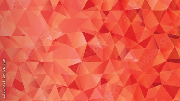 Fototapeta Abstract geometric pattern with red triangles, modern polygonal background