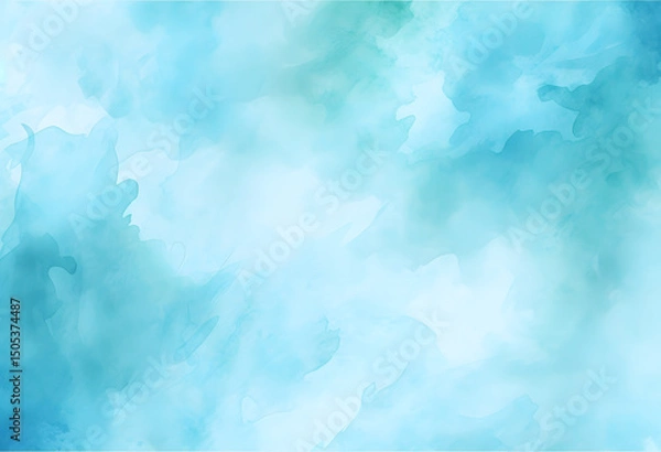 Fototapeta Dalhia Seamless Vector Pattern - Ink Drawing with Watercolor Texture
