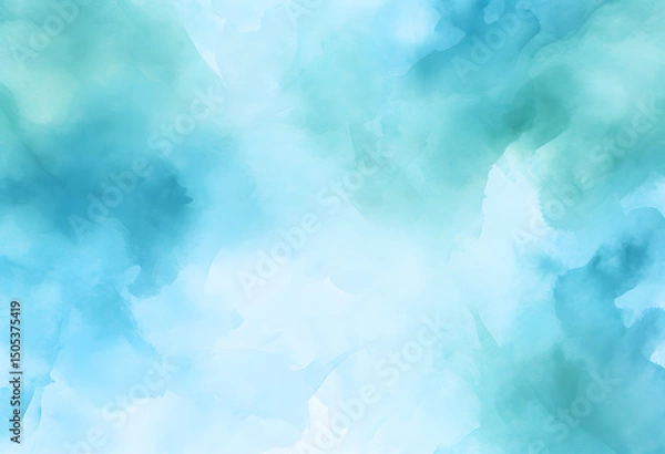 Fototapeta Dalhia Seamless Vector Pattern - Ink Drawing with Watercolor Texture
