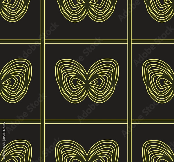 Fototapeta butterfly ornament pattern design.eps