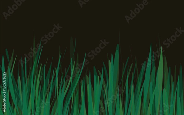 Fototapeta green abstract frame floral green grass frame border background 