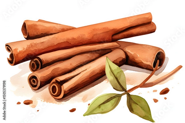 Fototapeta cinnamon isolated on a transparent background
