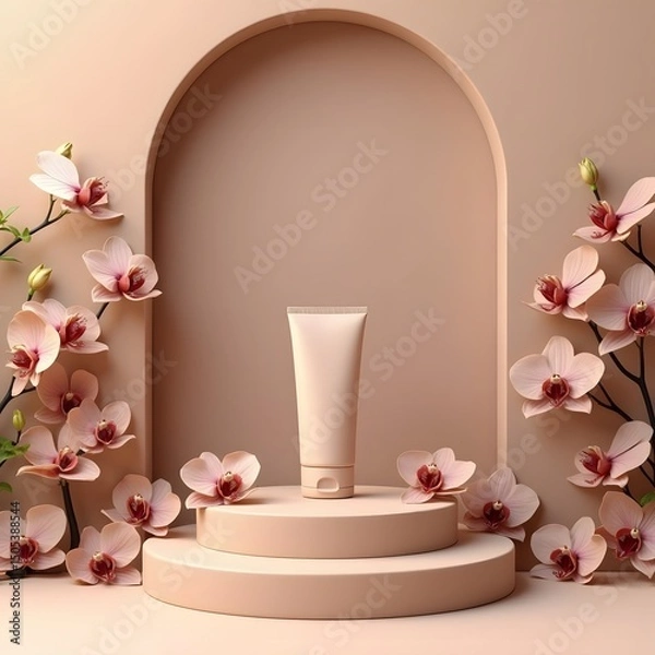 Fototapeta Silver Elegance: A Fragrant Gem on Blue Quartz in Frosty Splendor