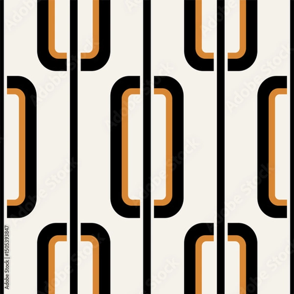 Fototapeta Seamless geometric chain pattern. Vector Illustration.