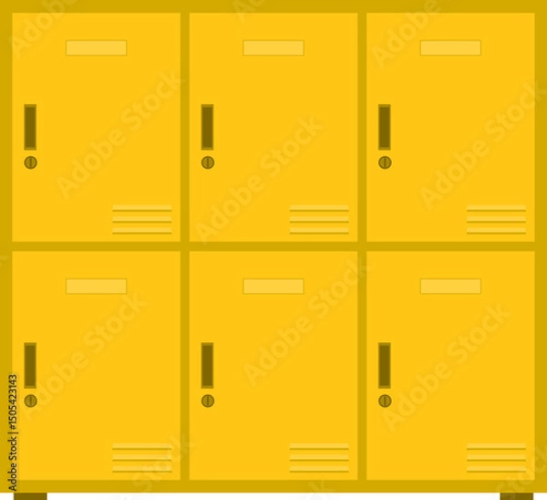 Fototapeta 노란색 사물함