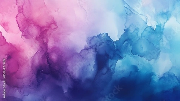 Fototapeta abstract watercolor background with clouds