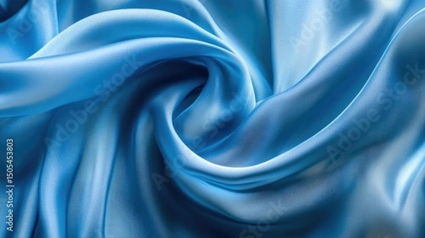 Fototapeta Synthetic silk fabric in motion, caught mid-air to showcase its lightweight texture and silky shine