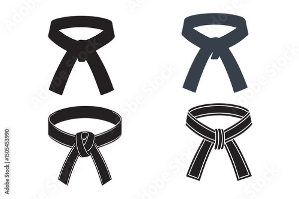 Obraz Judo Belt icon silhouette Vector Illustration