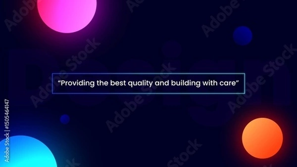 Fototapeta Colorful Typography Slide