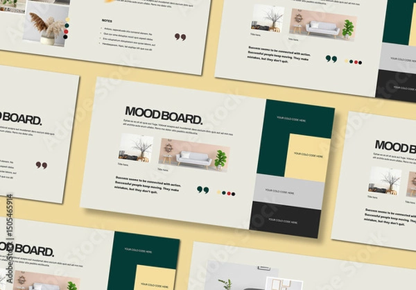 Fototapeta Simple Moodboard Layout