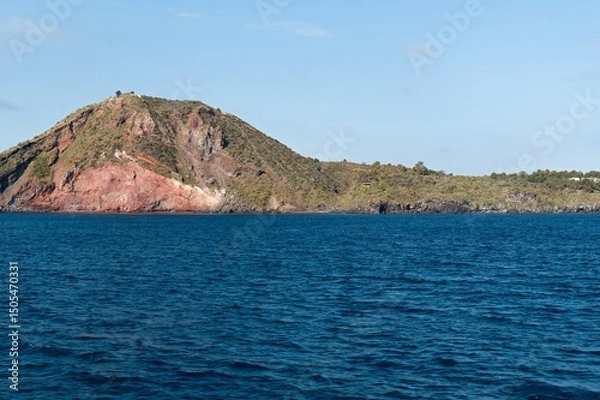 Obraz Vulcanello volcano on Vulcano island located in the Tyrrhenian Sea. Aeolian (Lipari) Islands. Italy. Europe.