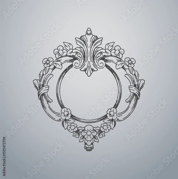Obraz Classic Ornamental Frame with Royal Baroque Motifs