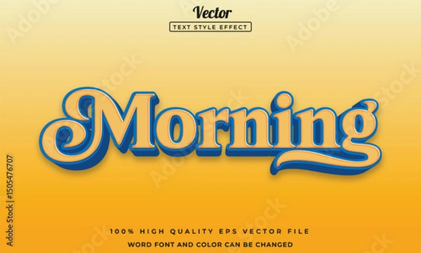 Obraz Morning text effect