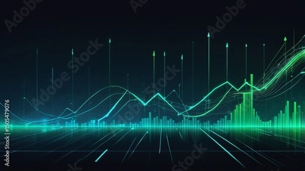 Fototapeta abstract blue background with lines
