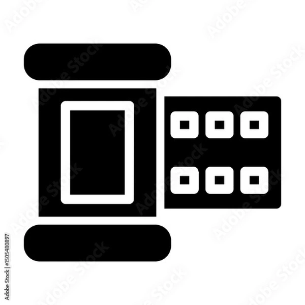 Fototapeta film roll Solid icon