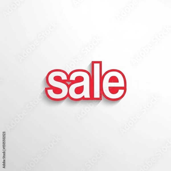 Obraz word sale on red background