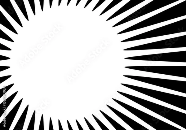 Fototapeta Luz. Composición abstracta en blanco y negro. Agujero blanco. Oportunidad. Circulo blanco dirigido