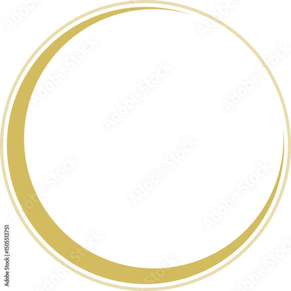 Fototapeta 금색 둥근 테두리 데코레이션