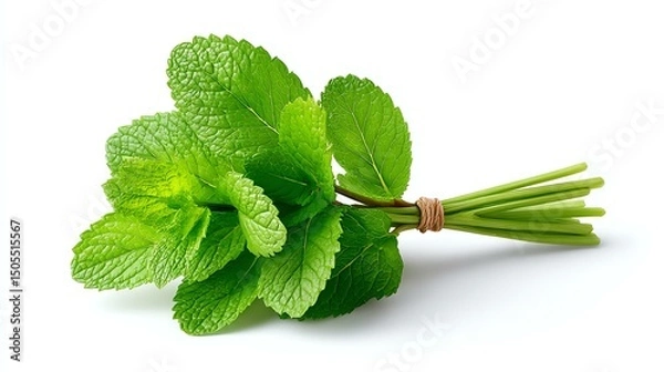 Fototapeta Fresh Mint Sprig Bundle Closeup