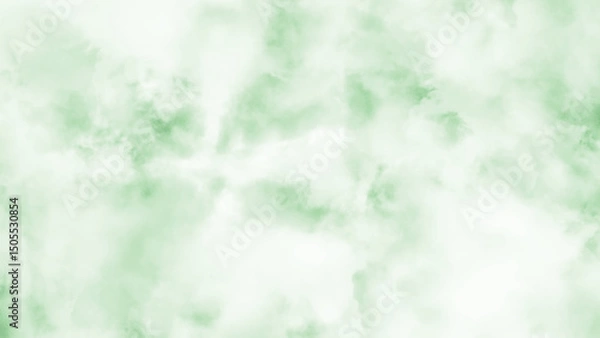 Obraz Light Green Watercolor Cloudy Texture Background