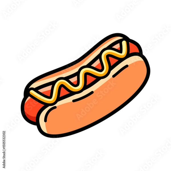 Obraz hot dog vector illustration