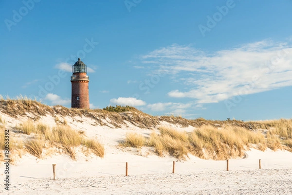 Fototapeta Leuchtturm in Darßer Ort bei Prerow, Ostsee