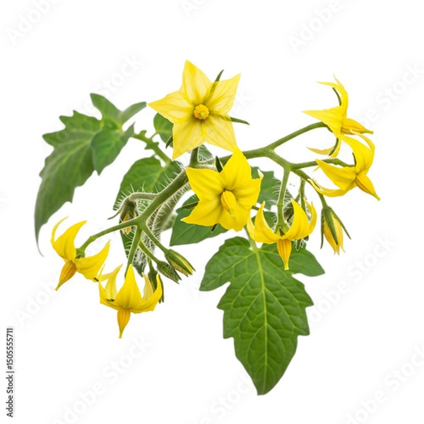Fototapeta 
branch with tomato flowers isolated on transparent background