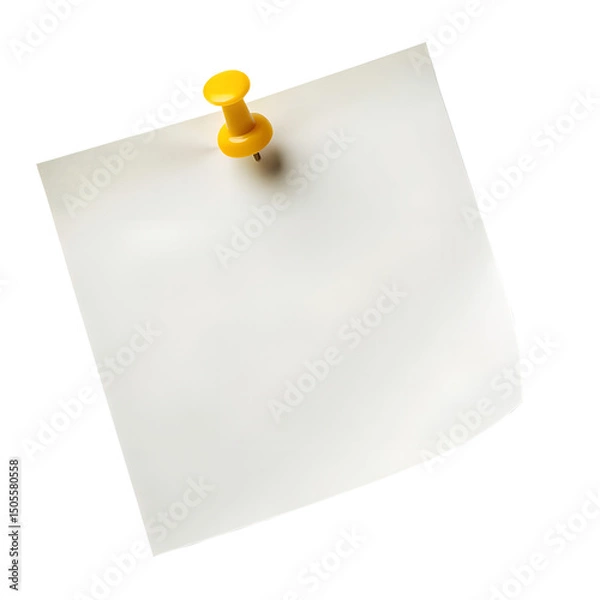 Fototapeta white sticky post it note isolated on transparent background