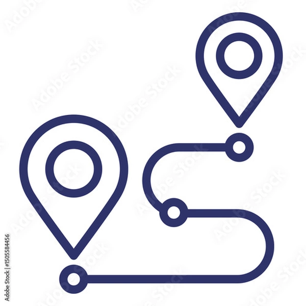 Obraz Path line icon on white