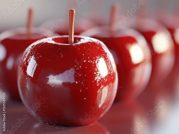 Obraz Red glazed apples