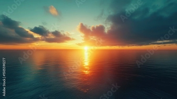 Obraz Sunset over water